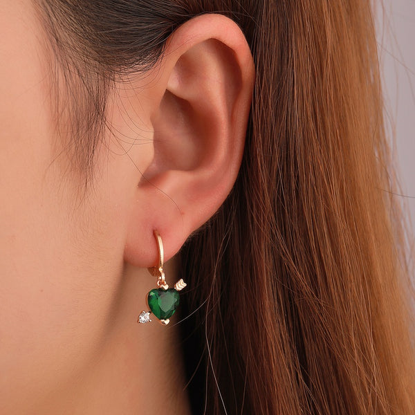 Heart and sales arrow earrings