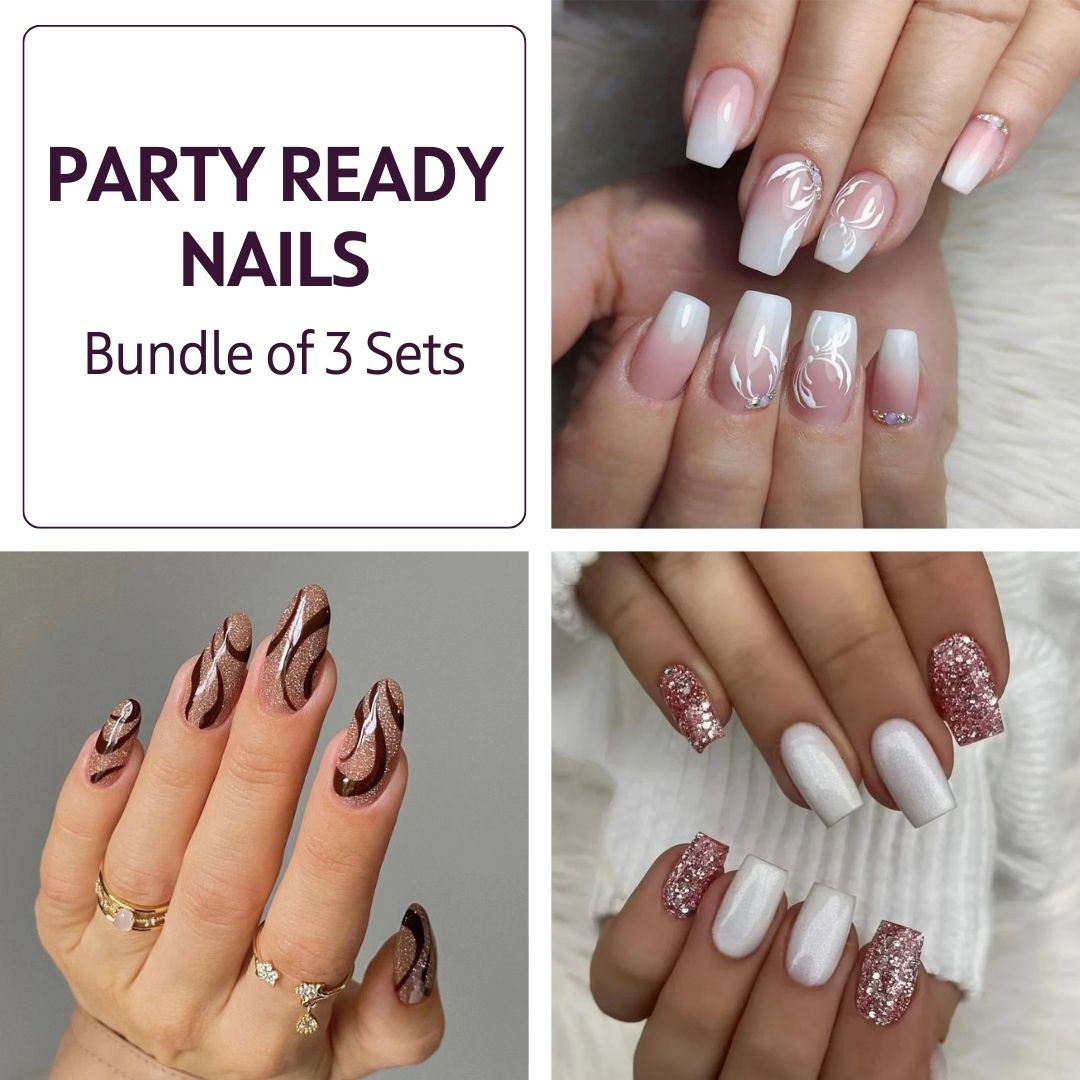 Party Ready Nails Bundle | 3 Sets - Press on Nails