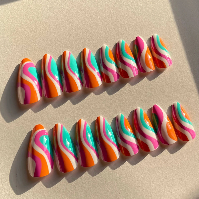 Almond Candy Nails