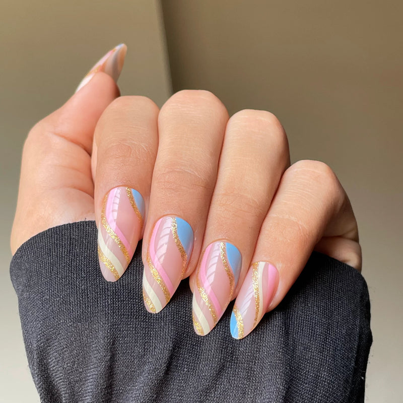 Almond Zesty Zing Nails