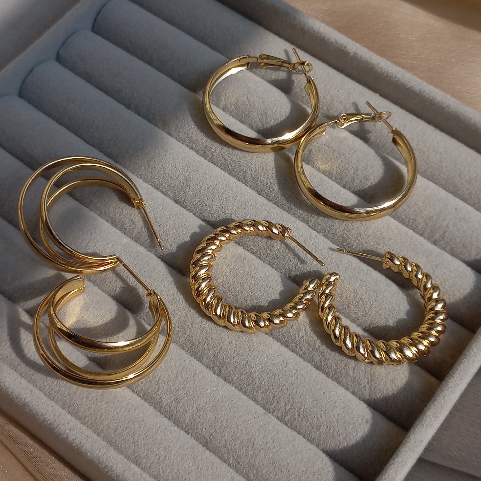 Amber Hoops | 3 Pairs - 