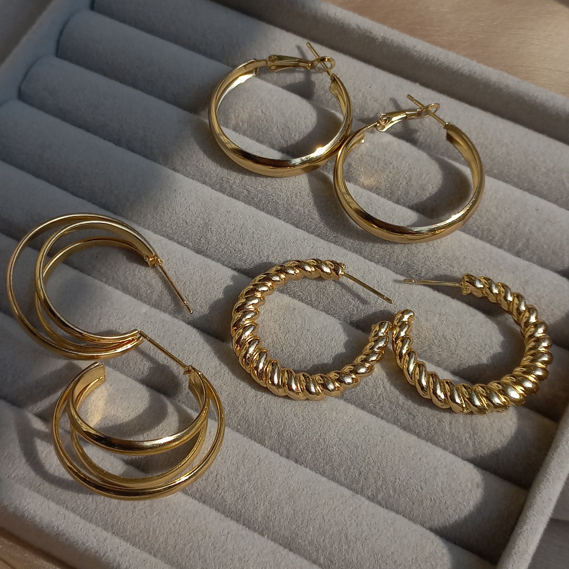 Amber Hoops | 3 Pairs - 