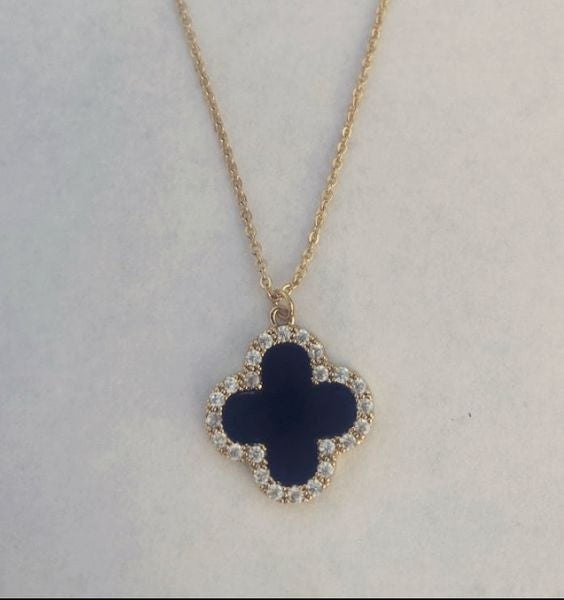 Stainless Steel Double-Sided Clover Pendant