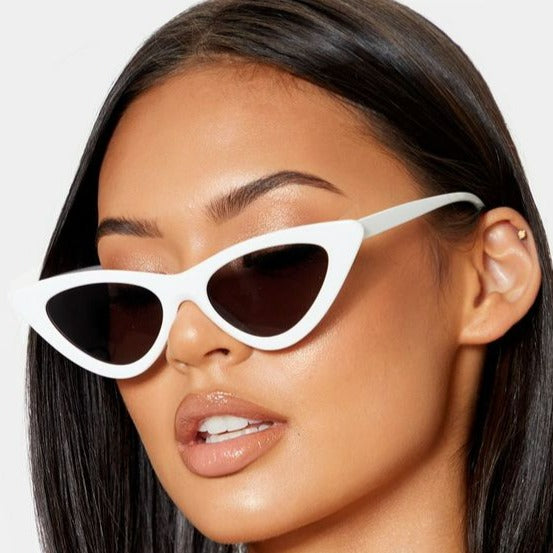 Bella Cat-Eye Sunglasses - White - Sunglasses