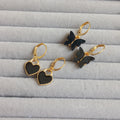 Black Frosty Huggies - Earrings