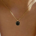 Black Smiley Pendant - Necklaces