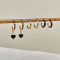 Black Vale Huggies & Hoops - Earrings