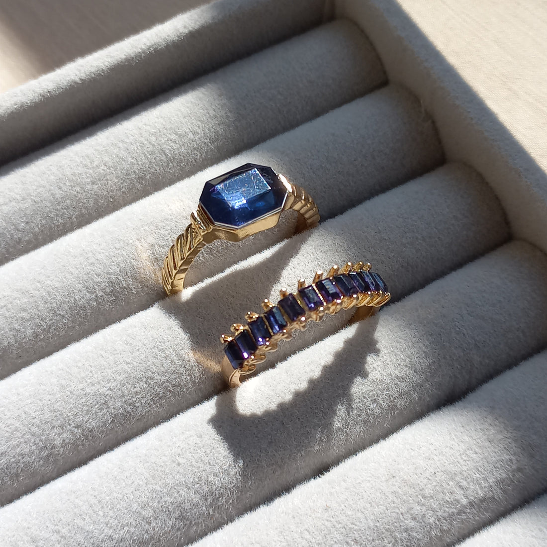 Blue Duo Ring Set | Size 7.5 - Rings