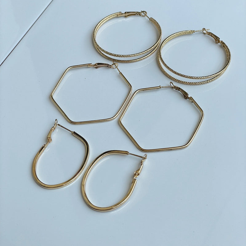 Blythe Hoops Set | 3 Pairs - 