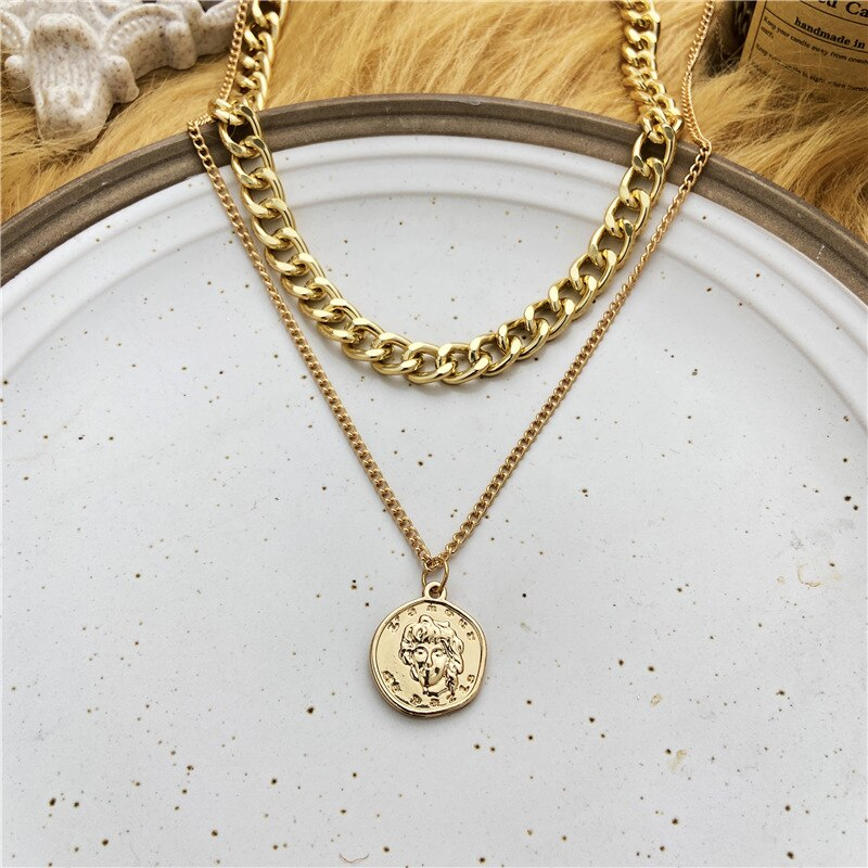 Chunky Chain Coin Necklace