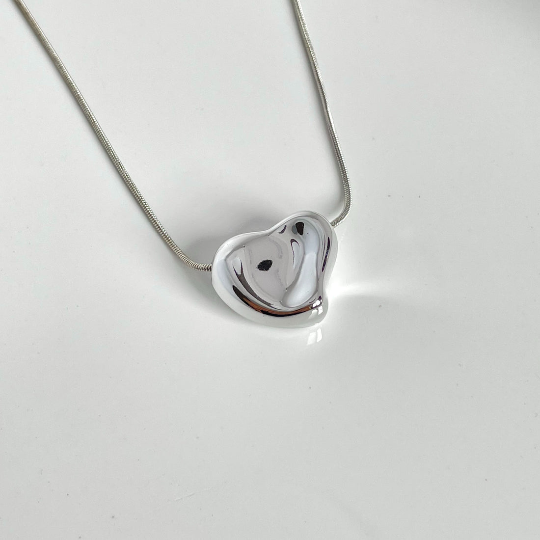 Chunky Heart Pendant | Tarnish-Free - Necklaces