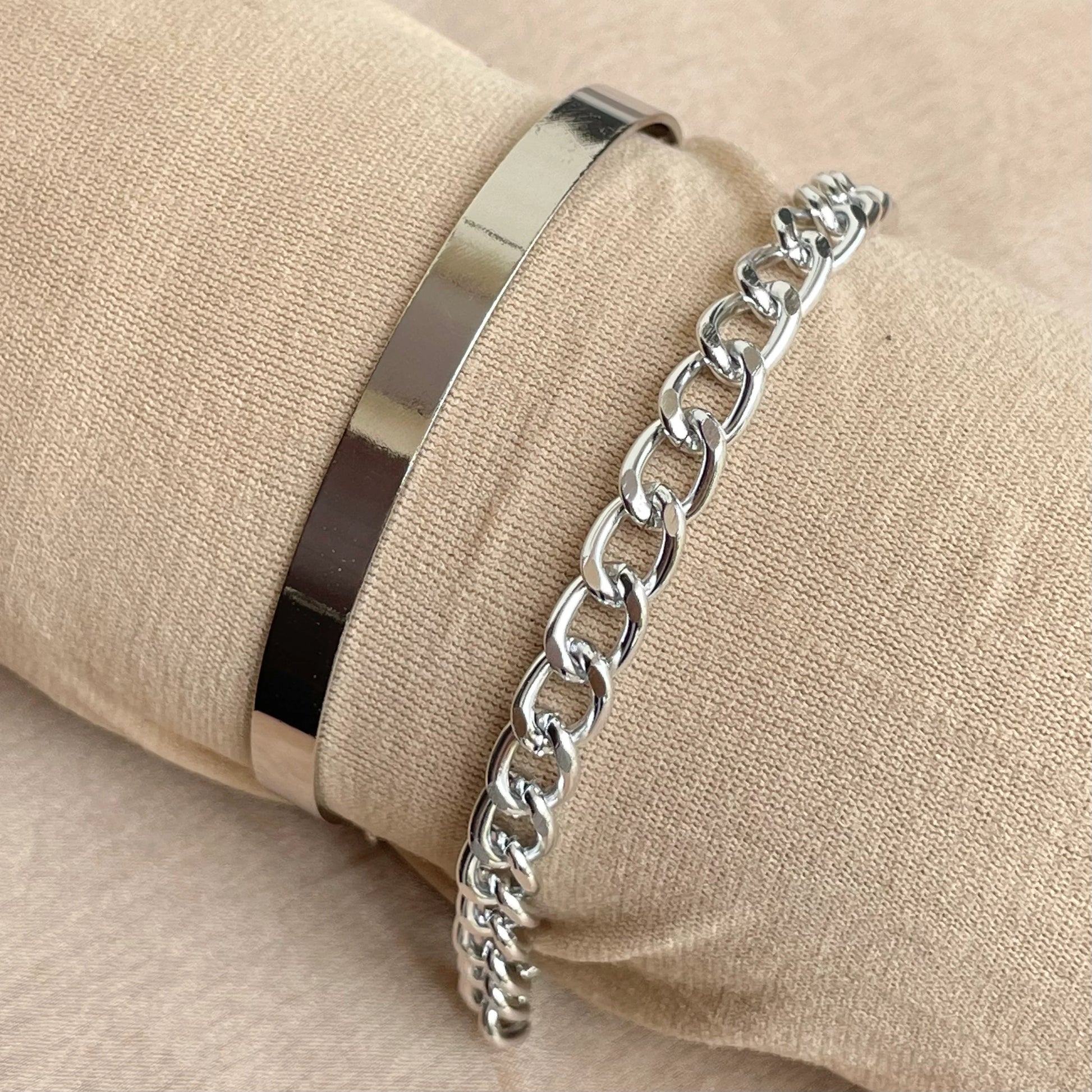 Classic Silver Bracelet Set - Bracelets