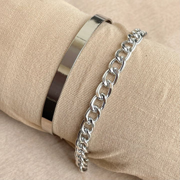 Classic Silver Bracelet Set - Bracelets