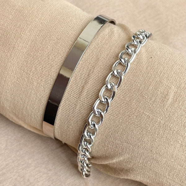 Classic Silver Bracelet Set