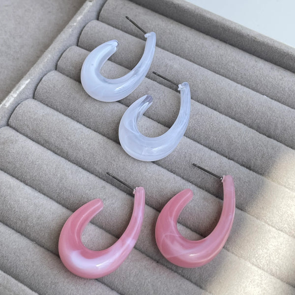 Acrylic Hoops | 2 Pairs