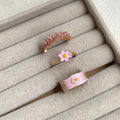 Daisy Ring Set - Pink | Size 7.5 - 