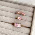 Daisy Ring Set - Pink | Size 7.5 - 