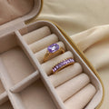 Delicate Lilac Duo Rings | Size 8 - 