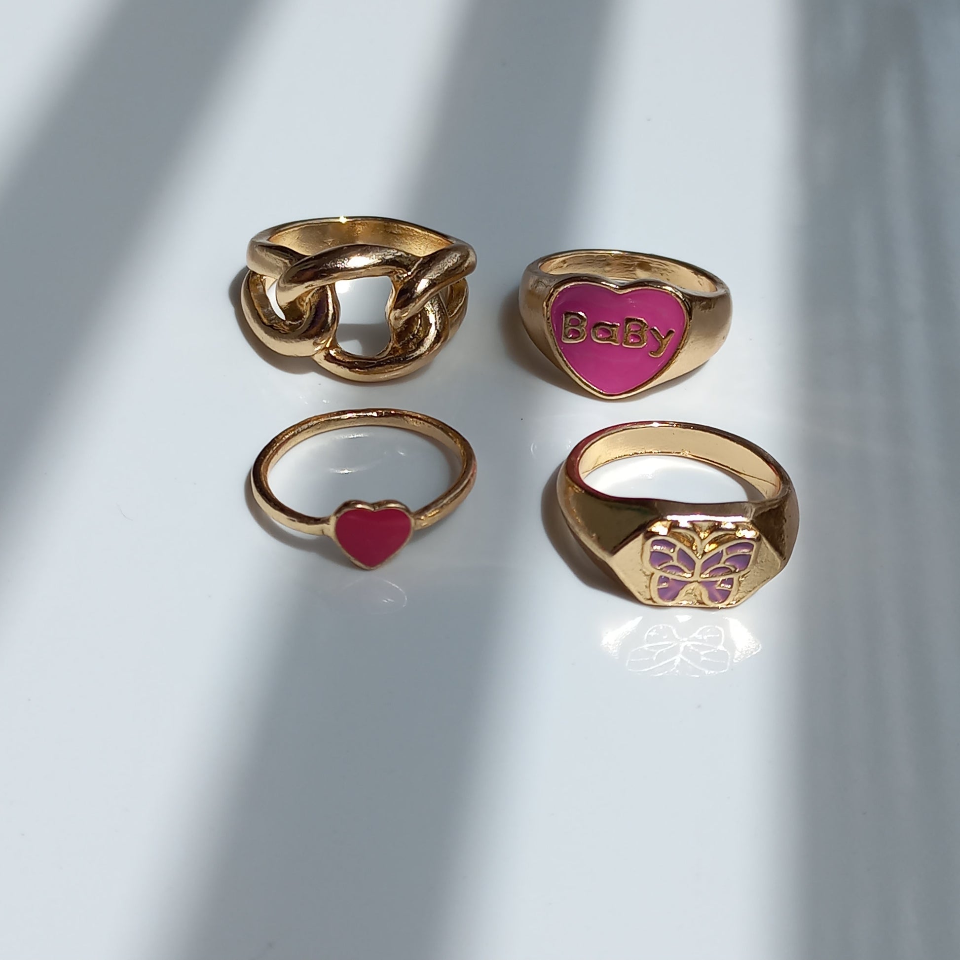 Pink Delight Ring Set | Size 7 - 