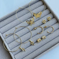 Elephant & Butterfly Earrings | 6 Pairs - 