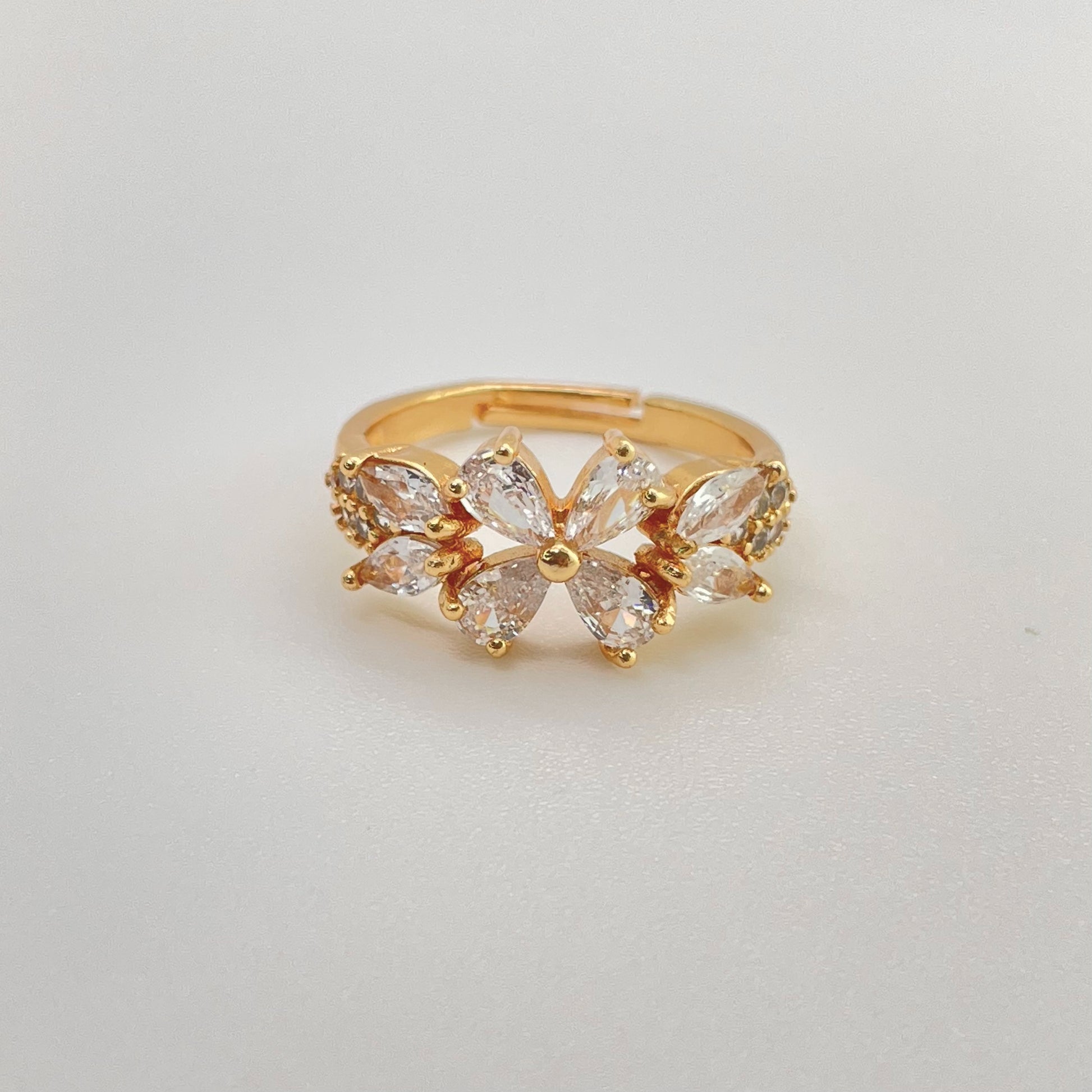 Floral Ring | Tarnish-Free (Adjustable) - Rings