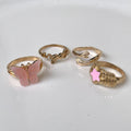 Flutter Ring Set - Pink | Size 7.5 - 