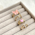 Flutter Ring Set - Pink | Size 7.5 - 