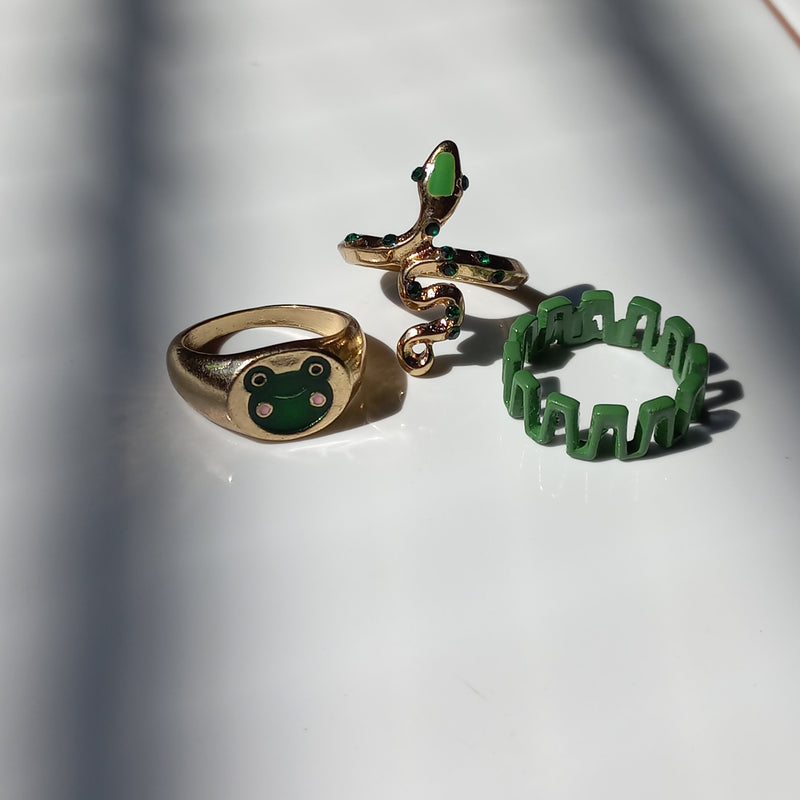 Froggy Ring Set | Size 7.5