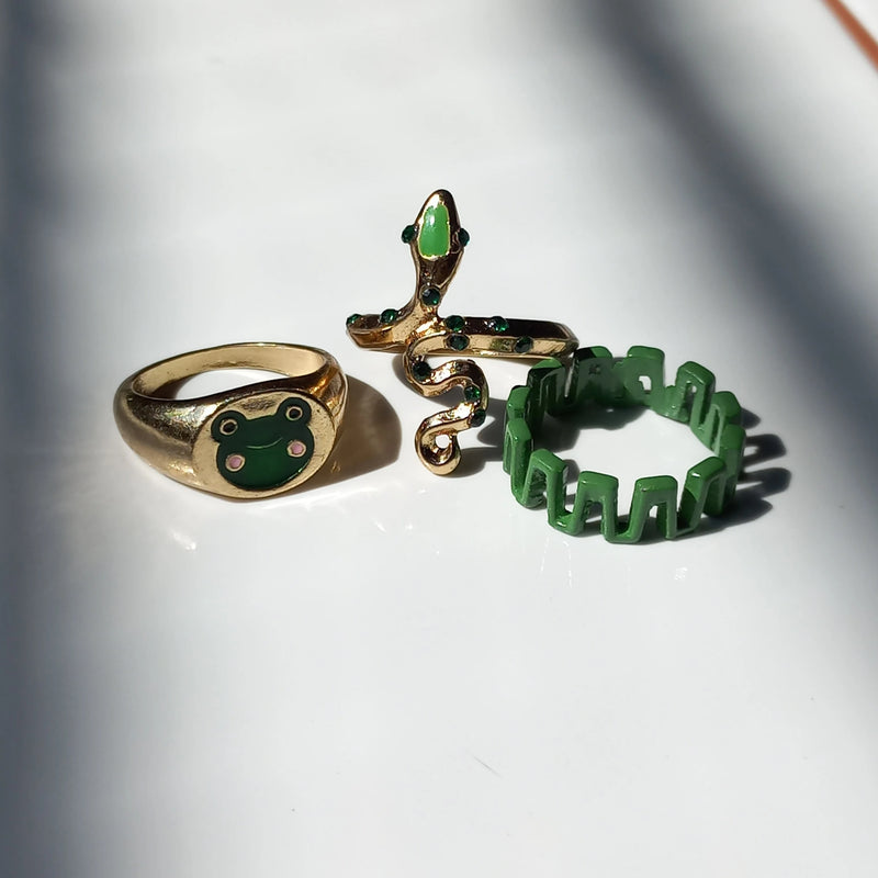 Froggy Ring Set | Size 7.5