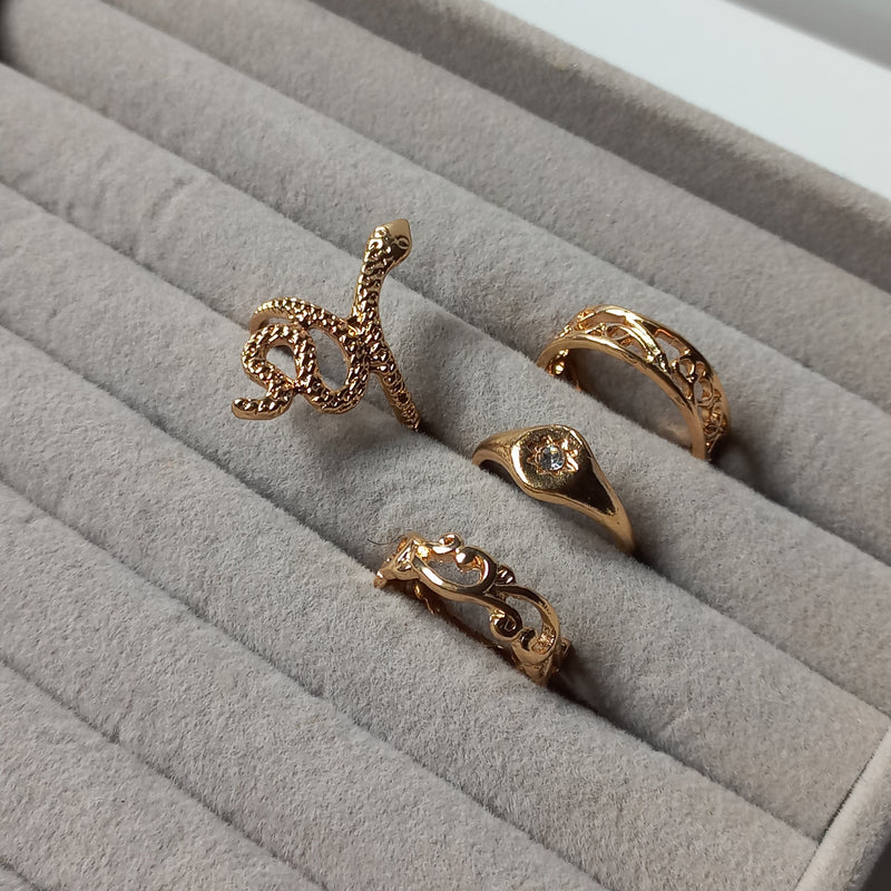 Gilded Glow Ring Set | Size 6.5