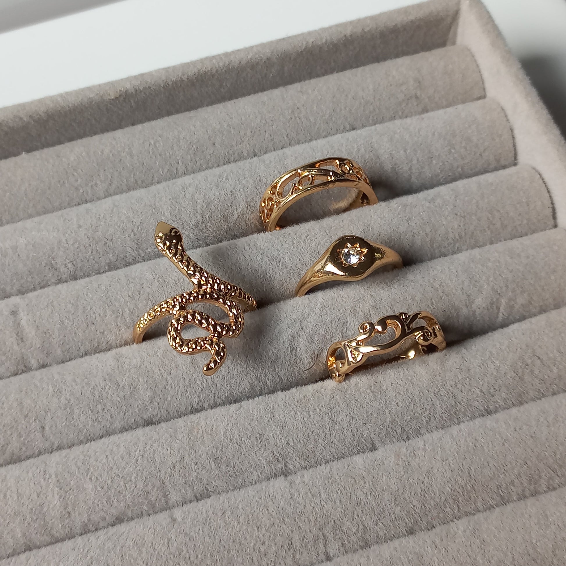 Gilded Glow Ring Set | Size 6.5 - 