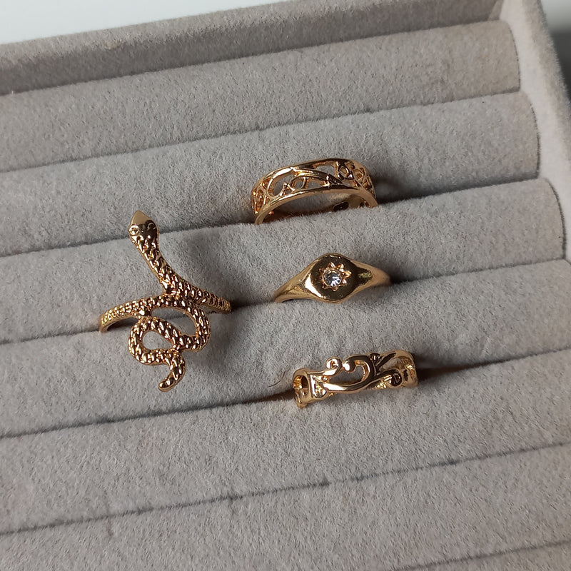 Gilded Glow Ring Set | Size 6.5