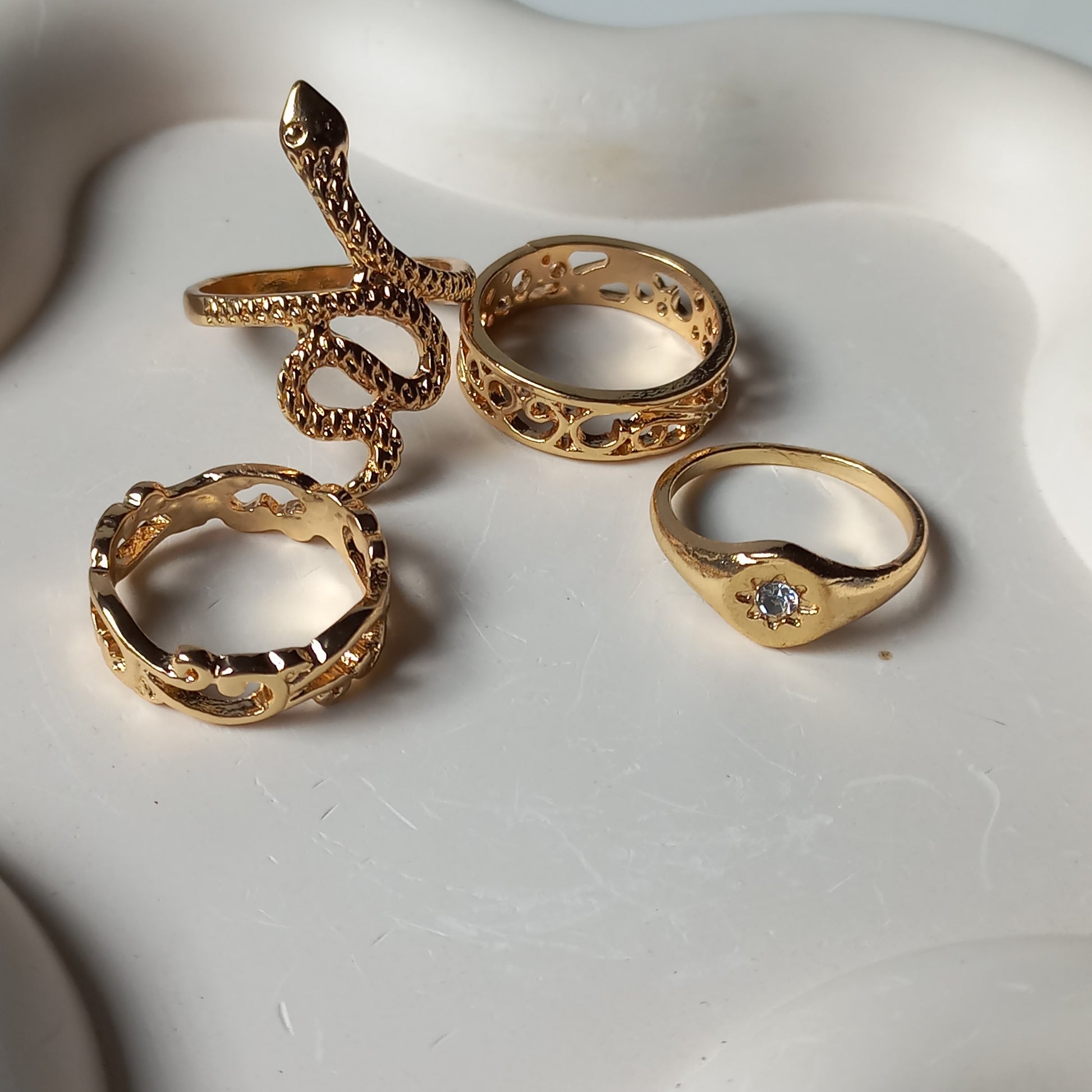 Gilded Glow Ring Set | Size 6.5 - 