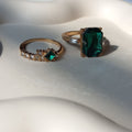 Green Gleam Duo Ring Set | Size 8 - 