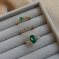 Green Mist Ring Set | Size 7 - 