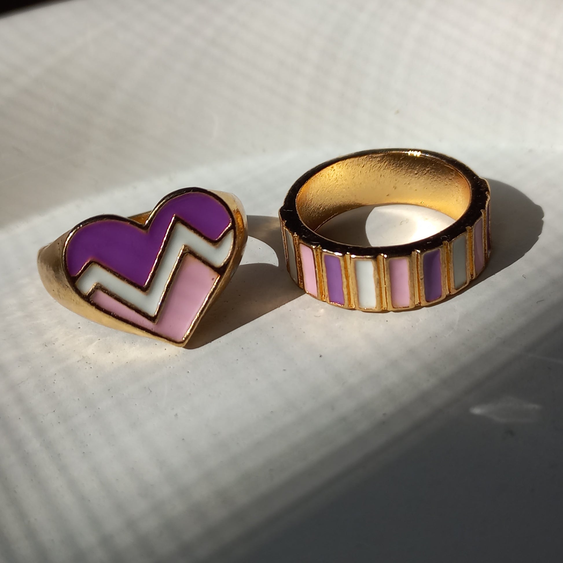 Heartbeat Ring Duo | Size 7 - Rings