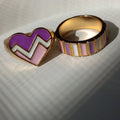 Heartbeat Ring Duo | Size 7 - 