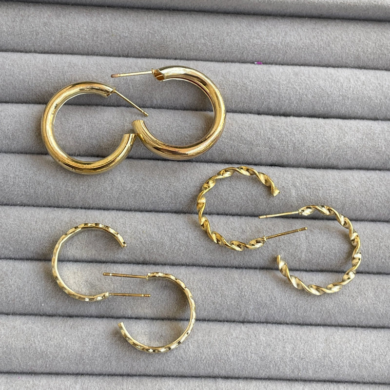 Gold Dust Hoops & Studs Set | 6 Pairs