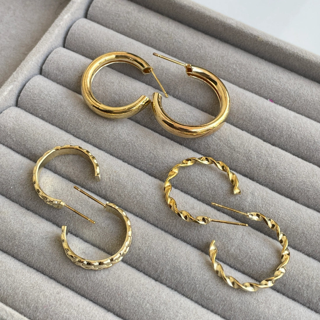 Gold Dust Hoops & Studs Set | 6 Pairs - Earrings