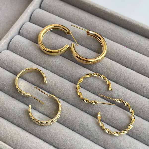 Gold Dust Hoops & Studs Set | 6 Pairs