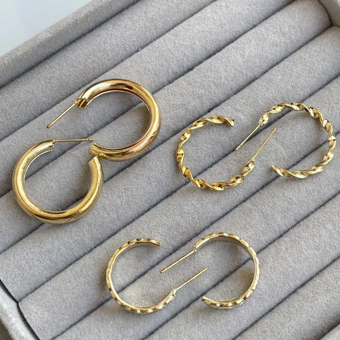 Gold Dust Hoops & Studs Set | 6 Pairs - Earrings