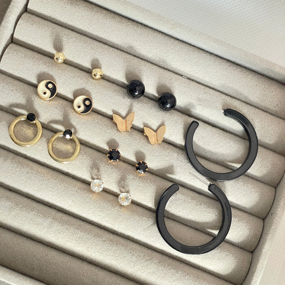 Jane Studs & Earrings Set | 12 Pairs - Earrings