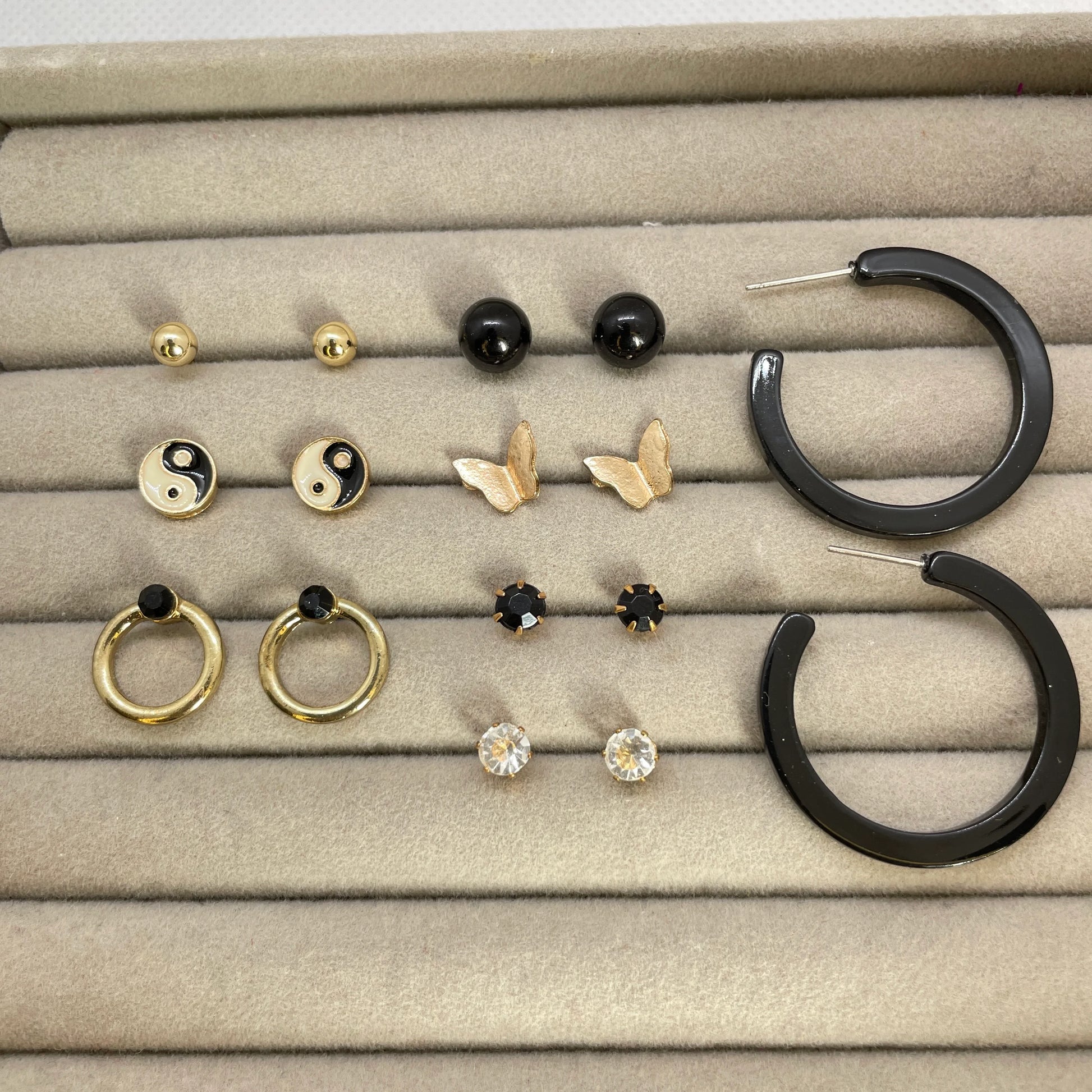 Jane Studs & Earrings Set | 12 Pairs - Earrings