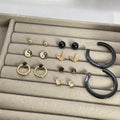 Jane Studs & Earrings Set | 12 Pairs - 