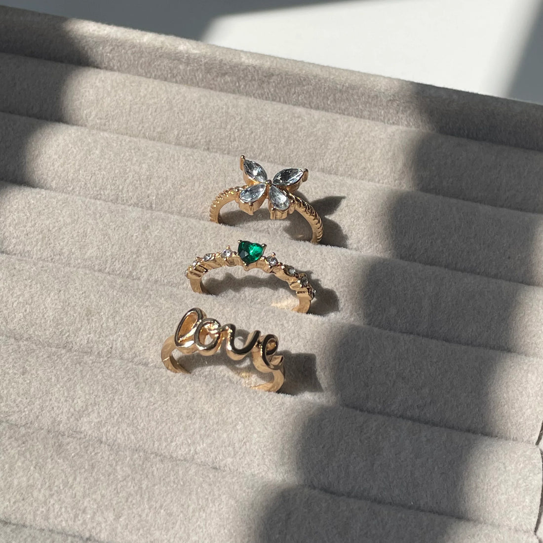 Kiwi Kiss Rings Set | Size 6.5 - Rings