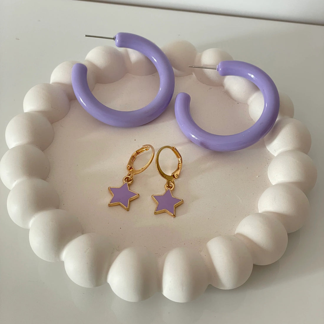 Lilac Hoops & Huggies | 3 Pairs - Earrings