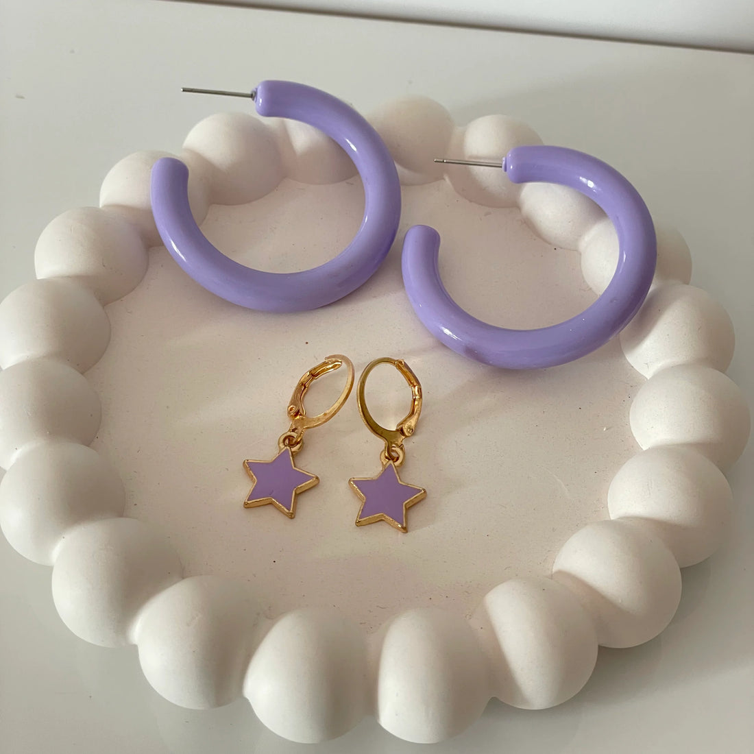 Lilac Hoops & Huggies | 3 Pairs - Earrings