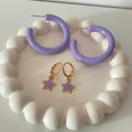 Lilac Hoops & Huggies | 3 Pairs - 