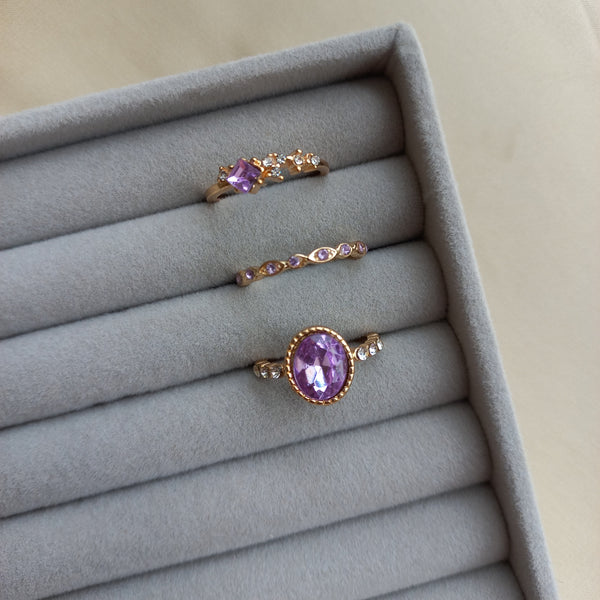 Lilac Mist Ring Set | Size 8