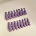 Long Coffin Lilac Nails - 